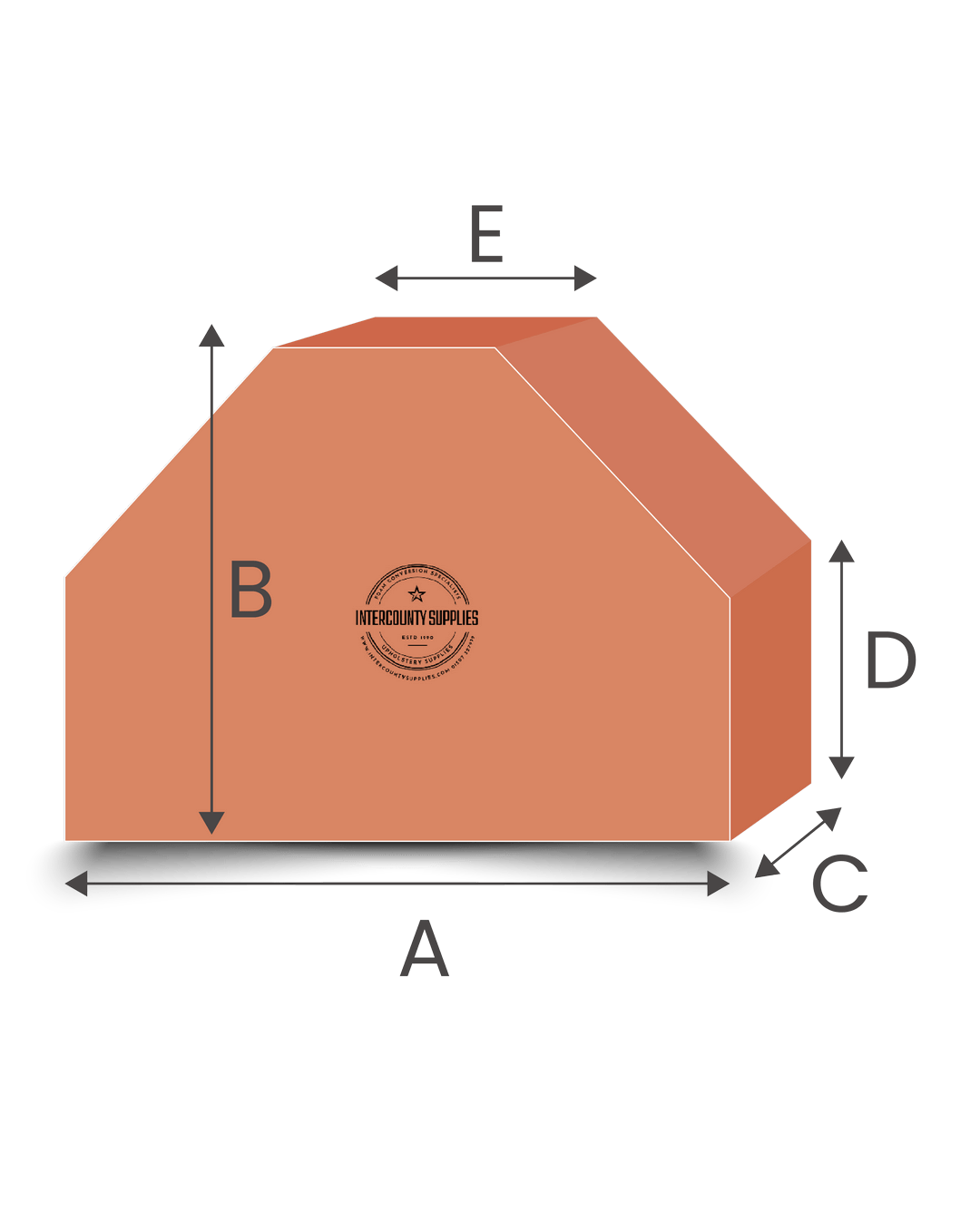 Foam Clipped Window Seat Shape Cut to Size foam cut to size — UK custom foam from Intercounty Supplies