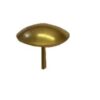 Close-up of 11mm brass decorative upholstery stud